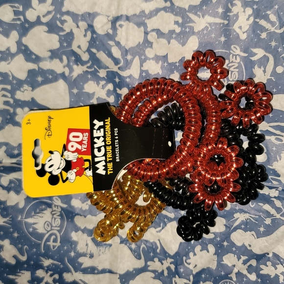 Disney Accessories - 🤩2/$15🤩MICKEY MOUSE 6 PIECE  BRACELETS / HAIR TIES